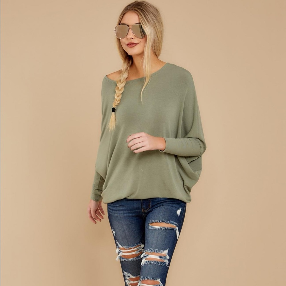 Red dress Olive take the long road top